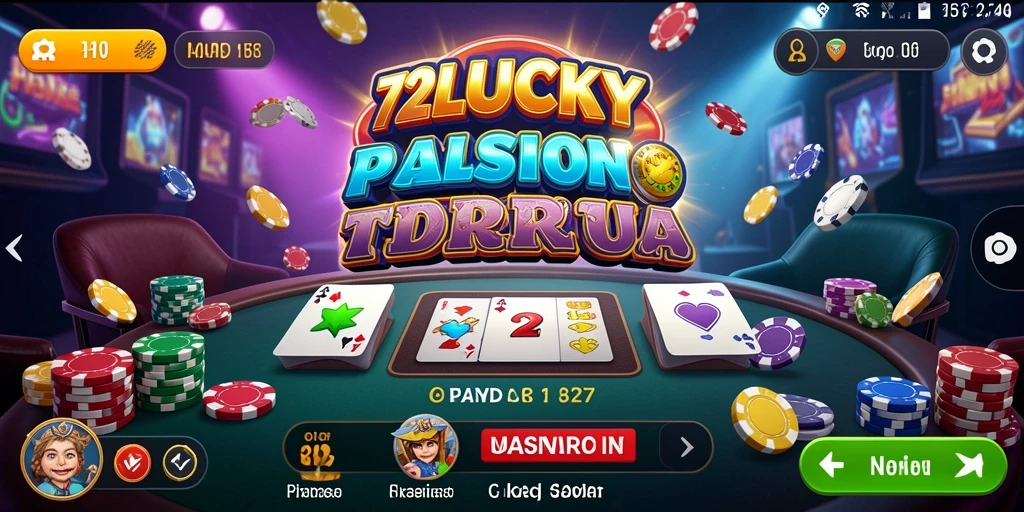 Visual gameplay Kasino yang mendebarkan dari 72LUCKY.