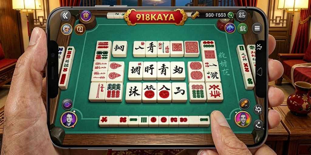 Screenshot gameplay 918KAYA menampilkan keseruan bermain Mahjong.