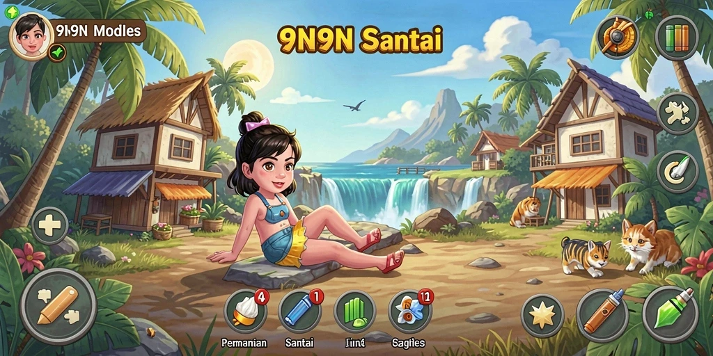 Tampilan gameplay <strong>9N9N</strong> yang menarik dan seru.