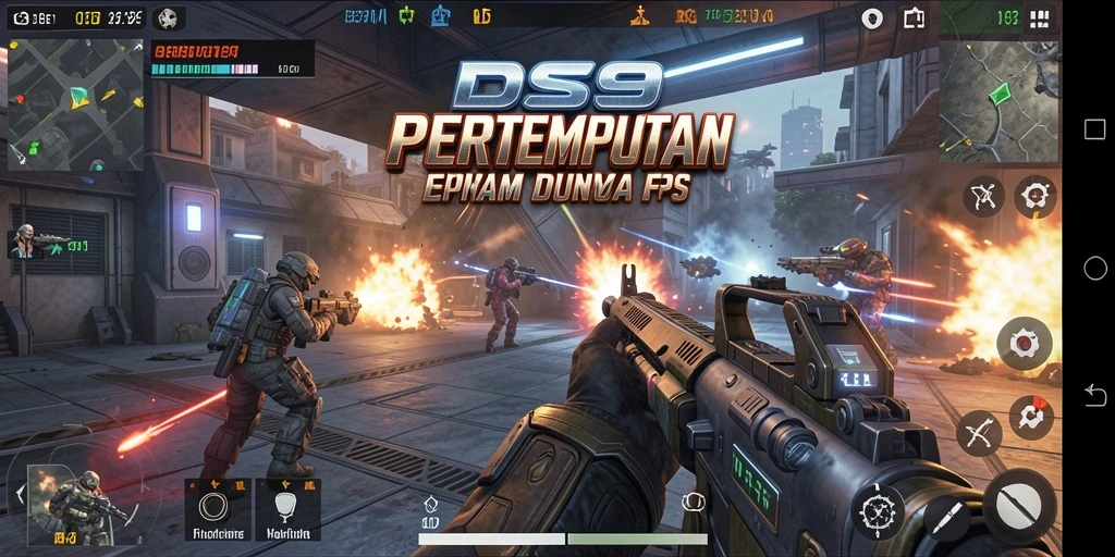 Tampilan gameplay menarik dari DS99 dengan aksi menembak yang mendebarkan.