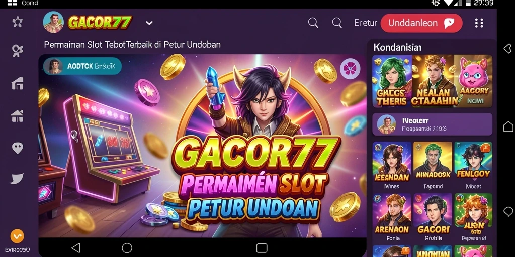 Tampilan gameplay menarik dari GACOR77 yang seru dan menghibur.