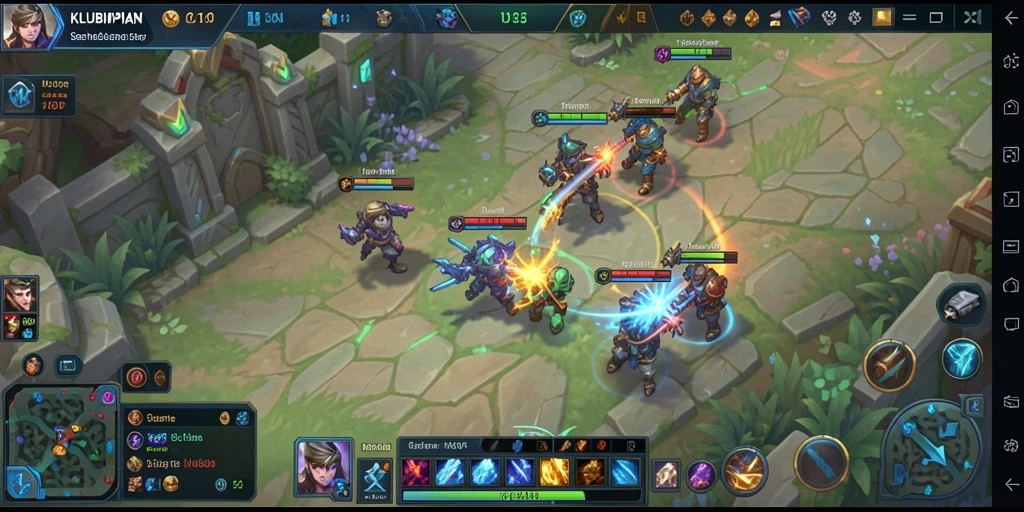 Tampilan gameplay seru dalam arena KLUBIMPIAN.
