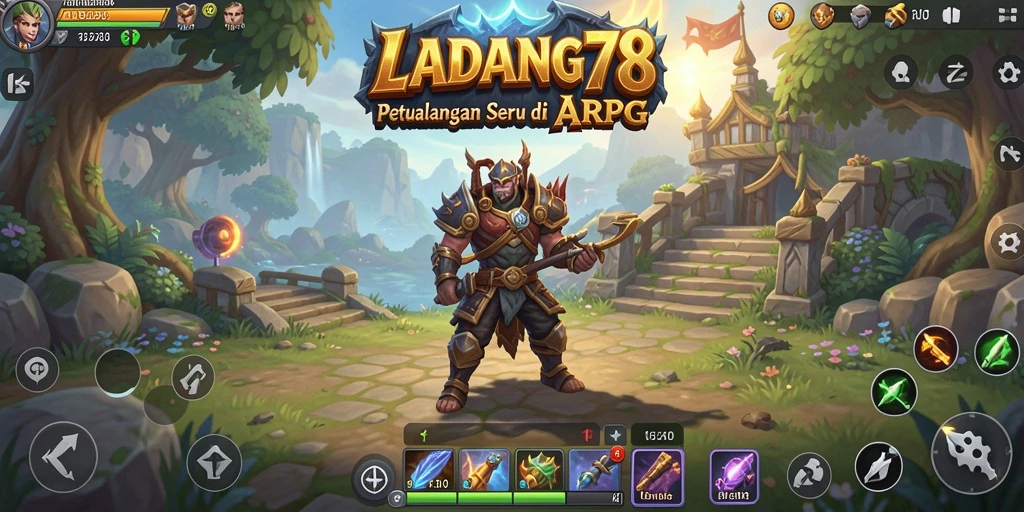 Screenshot LADANG78 menampilkan aksi pertempuran seru di dunia ARPG.