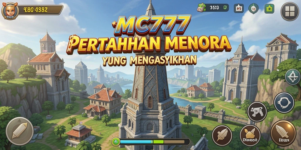 Tampilan gameplay Tower Defense yang menegangkan dan mendebarkan.
