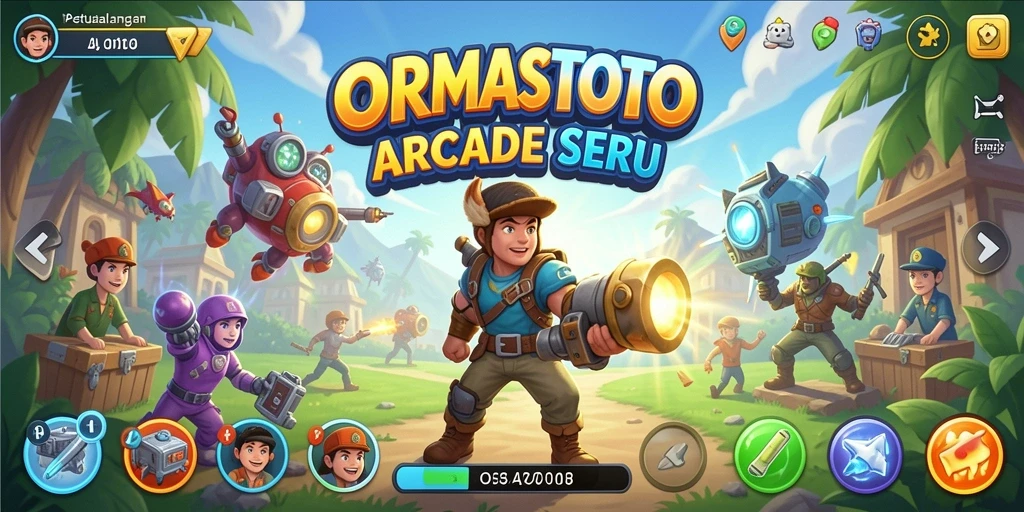 Screenshot menunjukkan gameplay seru ORMASTOTO di level yang penuh tantangan.