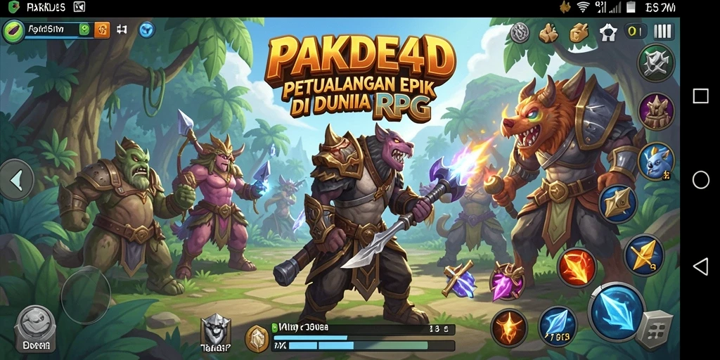 Screenshot gameplay PAKDE4D yang menunjukkan aksi seru dalam pertempuran RPG.