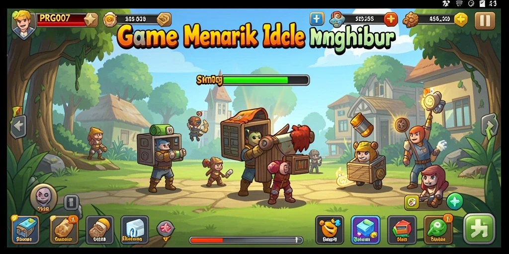 Tangkapan layar yang menunjukkan gameplay PRG007 yang penuh warna dan menarik.