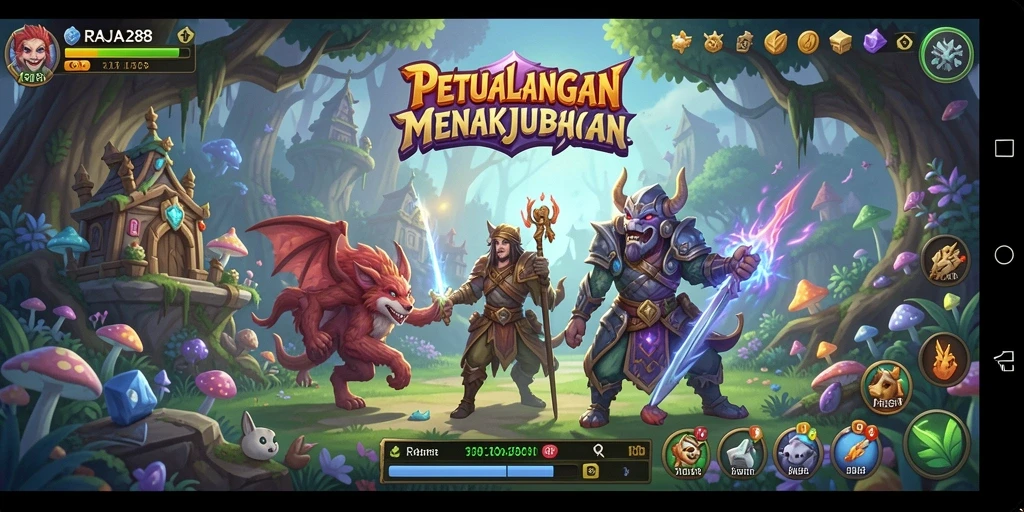 Tampilan gameplay menakjubkan dari RAJA288 penuh petualangan.