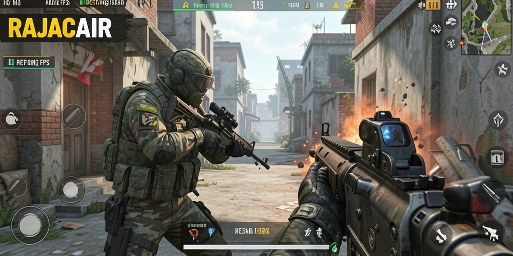 Tampilan gameplay RAJACAIR yang mendebarkan dan penuh aksi.