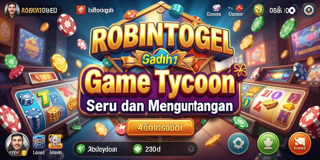 Tampilan menarik dari gameplay ROBINTOGEL yang penuh strategi Tycoon.
