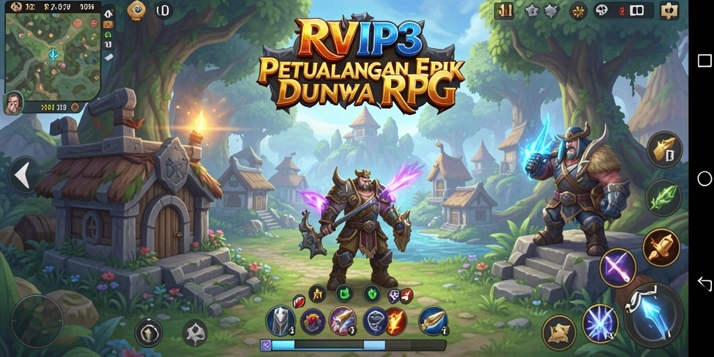 Tangkapan layar gameplay luar biasa dari RPG RVIP3.