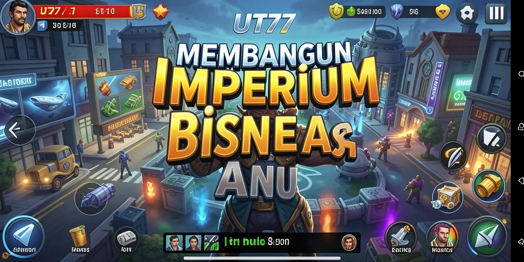 Tampilan gameplay UT77 menunjukkan strategi dan manajemen bisnis yang menarik.